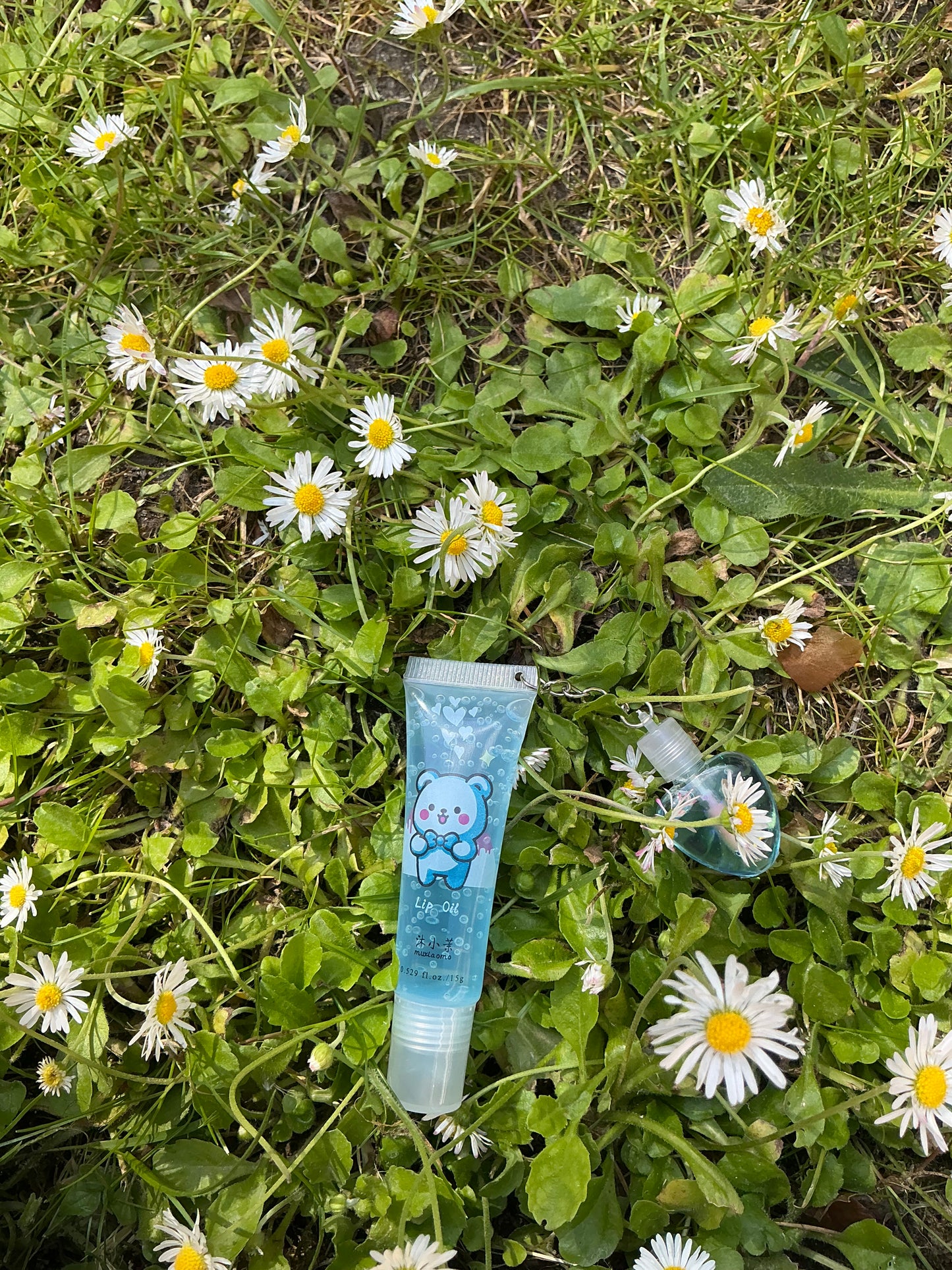 Gloss porte clés nounours bleu